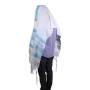 Talitnia Wool Tallit Prayer Shawl with Jerusalem Design (Light Blue) - 2