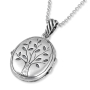 Tree of Life Sterling Silver Necklace with Nano Bible - 1