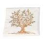  Yair Emanuel Women's Embroidered Tree of Life Poly Silk Prayer Shawl (Brown) - 3