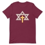 Messianic Star of David with Cross Unisex T-Shirt - 12
