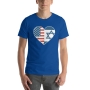 Israel - USA Heart T-Shirt - Variety of Colors - 3