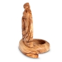 Olive Wood Holy Family Candle Holder - 2
