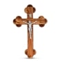 Olive Wood Hand-Carved Wall Crucifix - 1