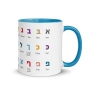 Hebrew Alphabet Mug - Color Choice - 5