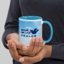 Shalom Dove of Peace Mug with Color Inside - 11