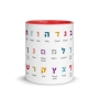 Hebrew Alphabet Mug - Color Choice - 2