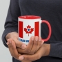 Canada Stands With Israel Mug - Color Inside - 3