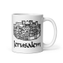 The Holy Old City of Jerusalem Glossy White Mug - 3