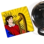 Wooden Trivet Featuring King David and Harp - 1