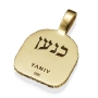 Yaniv Fine Jewelry Canaan Collection: Tricolor 18K Gold Arched Gate Messianic Star of David Pendant with Diamond-Accented Latin Cross   - 3