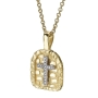 Yaniv Fine Jewelry Canaan Collection: 18K Gold Arched Gate Diamond-Set Latin Cross Pendant - 3