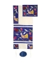 Yair Emanuel Birds and Pomegranates Embroidered Raw Silk Prayer Shawl Set (Blue) - 1