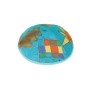 Yair Emanuel Hand Painted Silk Kippah with Abstract Design (Turquoise) - 1