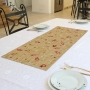 Yair Emanuel Embroidered Table Runner With Pomegranates (Gold) - 7