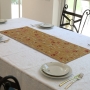 Yair Emanuel Embroidered Table Runner With Pomegranates (Gold) - 3