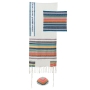 Yair Emanuel Multicolored Striped Prayer Shawl (Tallit) with Blessing Set - 1