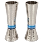 Yair Emanuel Textured Nickel Conical Candlesticks - 3