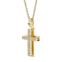 Yaniv Fine Jewelry 18K Gold Latin Cross Pendant with Diamonds (Variety of Colors) - 2