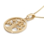 14K Gold Round Tree of Life Pendant Necklace (Choice of Color) - 5