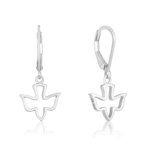 Sterling Silver Holy Spirit Dove Dangling Earrings