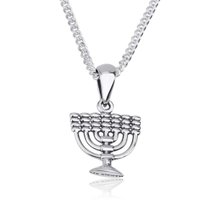 Marina Jewelry Sterling Silver Menorah Pendant
