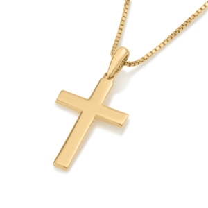 Polished Gold-Plated Latin Cross Pendant by Marina - Unisex