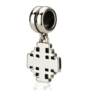 Marina Jewelry Sterling Silver Jerusalem Cross Pendant Charm