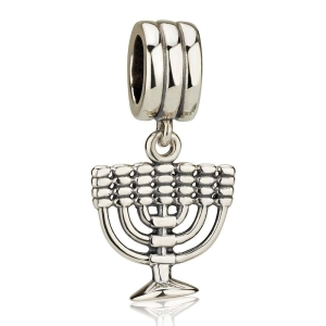 Marina Jewelry Sterling Silver Filigree Menorah Pendant Charm