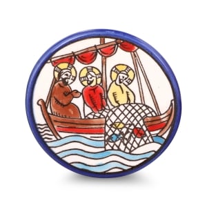 Armenian Ceramics Jesus and the Fishermen Christmas Ornament
