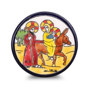 Armenian Ceramics Rest on the Flight to Egypt Christmas Ornament