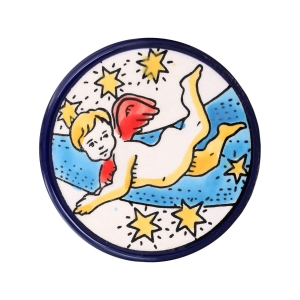 Armenian Ceramics Winged Cherub Christmas Ornament