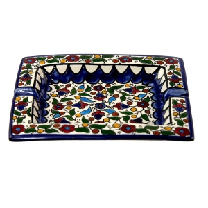 Armenian Ceramic Colorful Floral Ashtray 