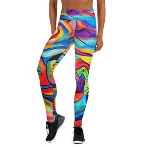 Jerusalem - Waves of Color Designer Yoga Leggings