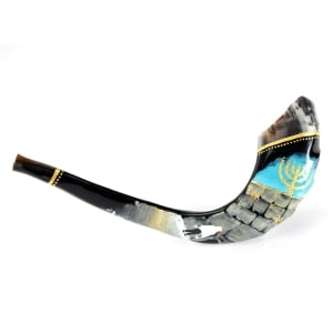 Barsheshet-Ribak Hand-Painted Natural Jerusalem Shofar