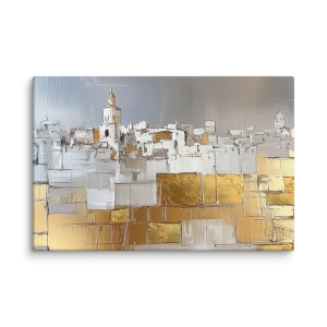 Jerusalem of Gold Mock Painting - Canvas Wall Art