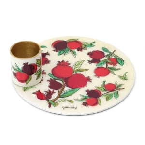 Round Hand Painted Single Candle Holder by Yair Emanuel