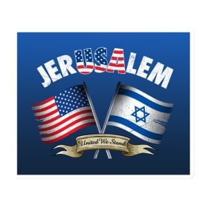 United We Stand Jerusalem and USA Magnet