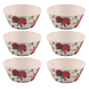 Yair Emanuel Set of 6 Bamboo Soup Bowls - Design Option