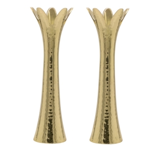 Tall Hammered Flower Candlesticks by Yair Emanuel - Color Option