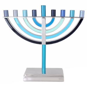 Yair Emanuel Large Anodized Aluminum Traditional Menorah 