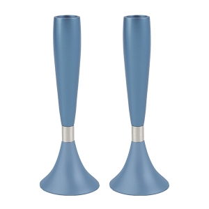 Yair Emanuel Anodized Aluminum Column Candlesticks - Color Option