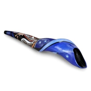 Hand Painted Night Sky Moth and Stars Shofar