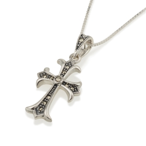 Embellished Passion Cross Pendant with Dotted Design