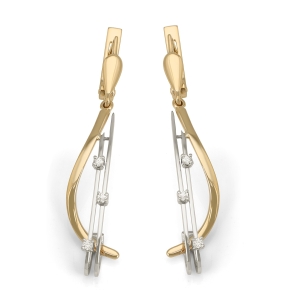 Anbinder Jewelry 14K Gold Two-Tone Drop Earrings