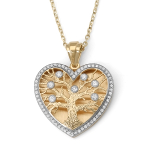 Anbinder Jewelry 14K Gold Large Heart-Shaped Tree of Life Pendant