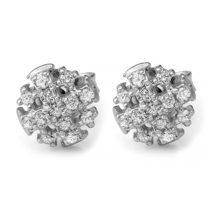 Anbinder Jewelry 14K White Gold Jerusalem Cross Earrings