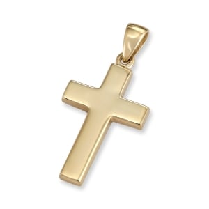 Anbinder Jewelry 14K Gold Classic Minimalist Latin Cross Pendant Necklace