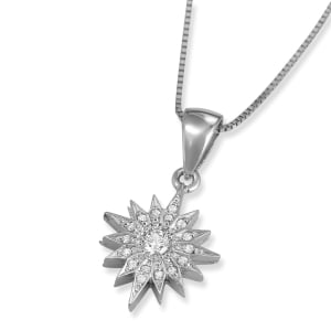 Diamond Star of Bethlehem Pendant in choice of 14K White or Yellow Gold