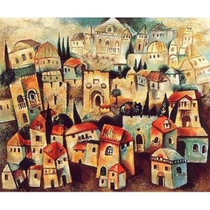 Limited Edition Serigraph of Jerusalem Sunset by Gregory Kohelet