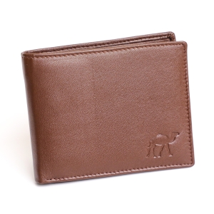 Men's Slim Genuine Leather Camel Wallet (Color Option)